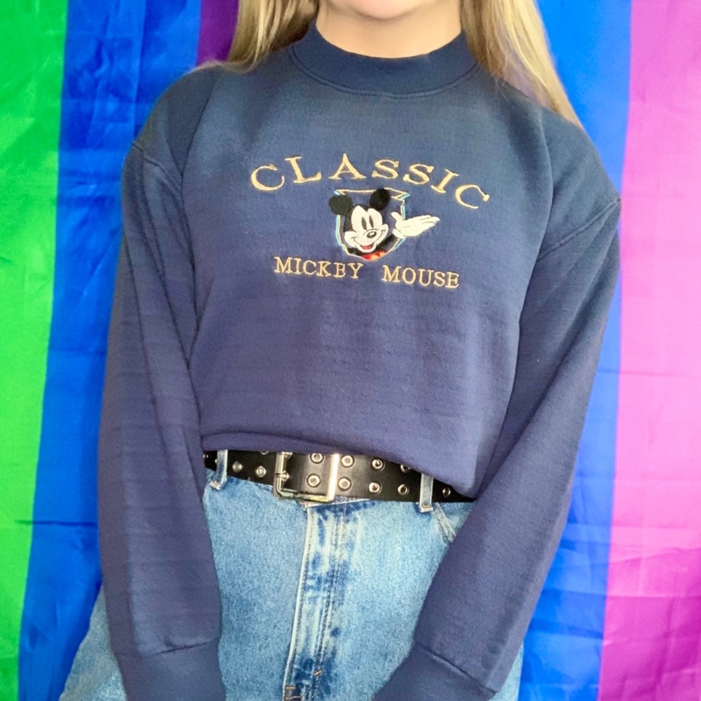 vintage disney & co mickey mouse navy sweatshirt